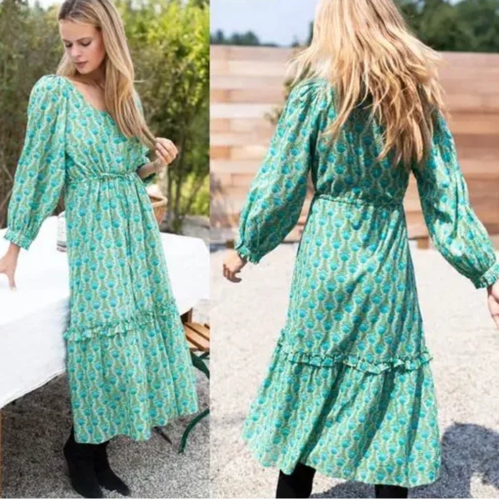Emerson Fry India Collection Lucy Long-sleeve Maxi Dress